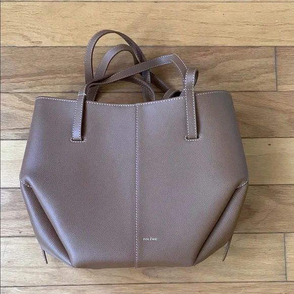 Polene Cyme Mini Camel Grainé Bag - Picture 3 of 12